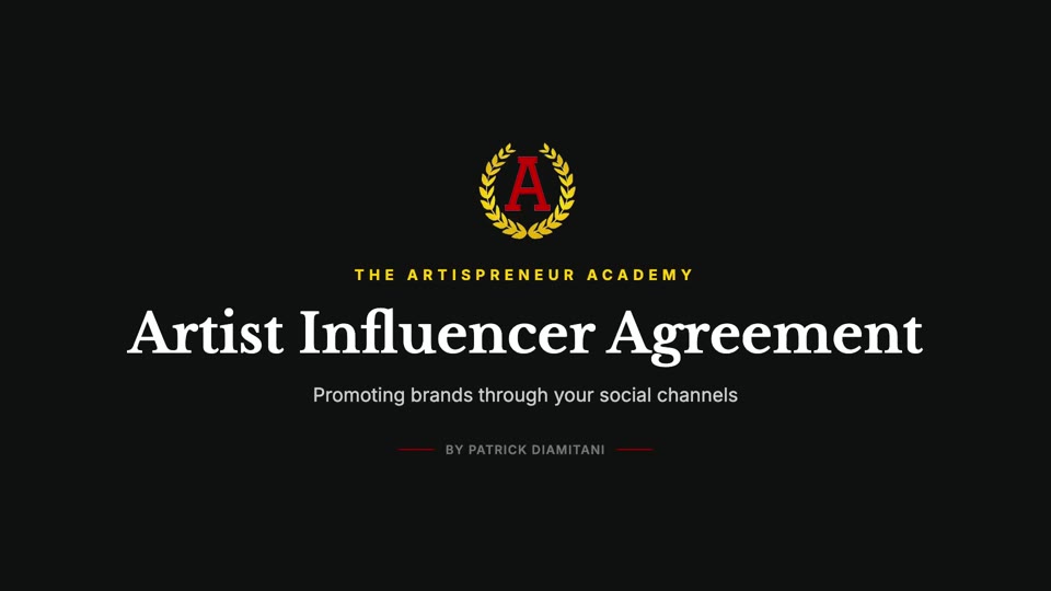 Artist Influencer Agreement