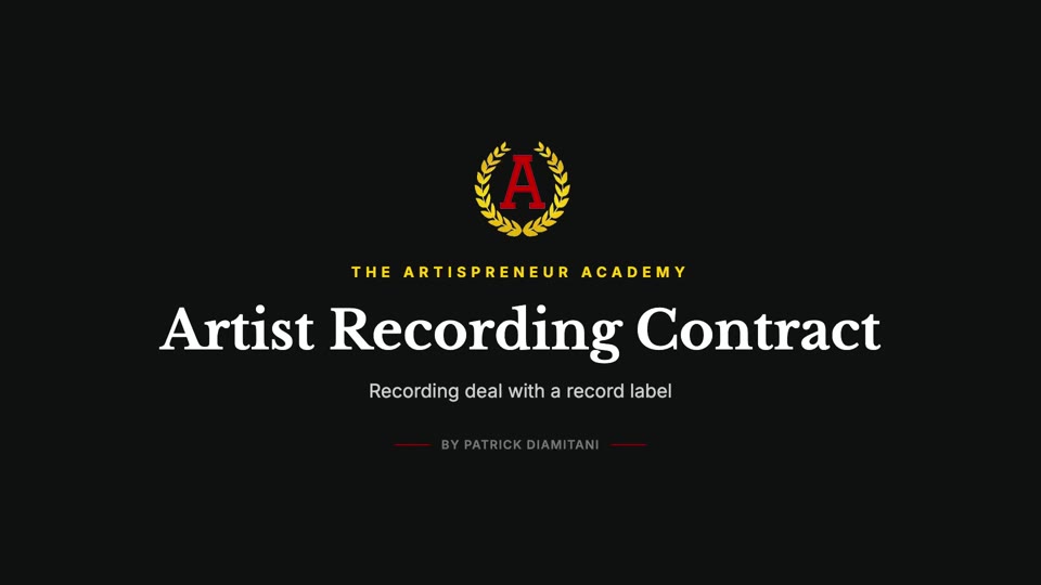 Artist Recording Contract