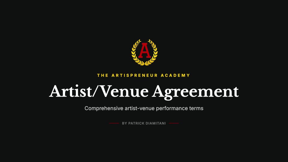 Artist/Venue Agreement