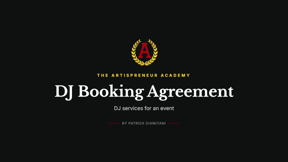 DJ Booking Agreement
