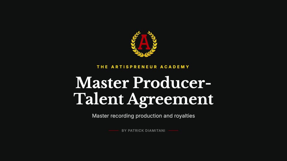 Master Producer-Talent Agreement