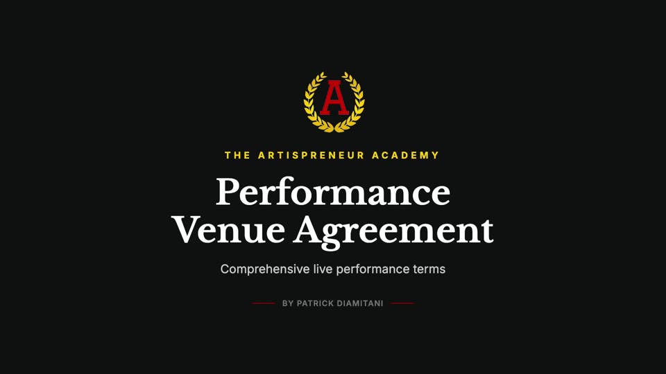 Performance Venue Agreement