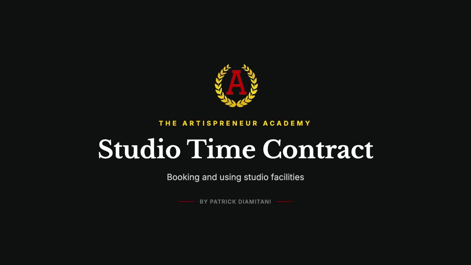Studio Time Contract